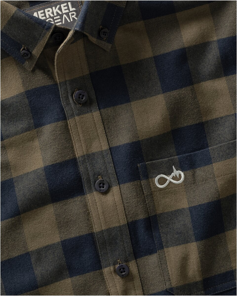 Merkel Gear Experience Check Shirt (Blue/Olive)
