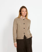 Highmoor chunky knit cardigan (Beige)
