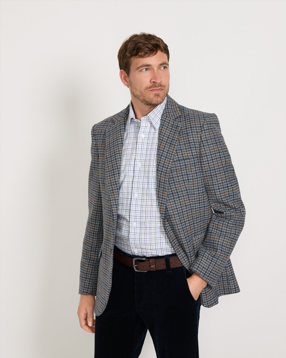 Highmoor Houndstooth jacket (Gray-Blue)