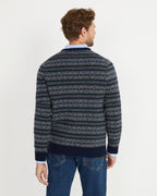 Highmoor Jacquard sweater (Navy/Green)