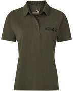 Parforce women's polo shirt with forest animal detail (Brown/Orange)