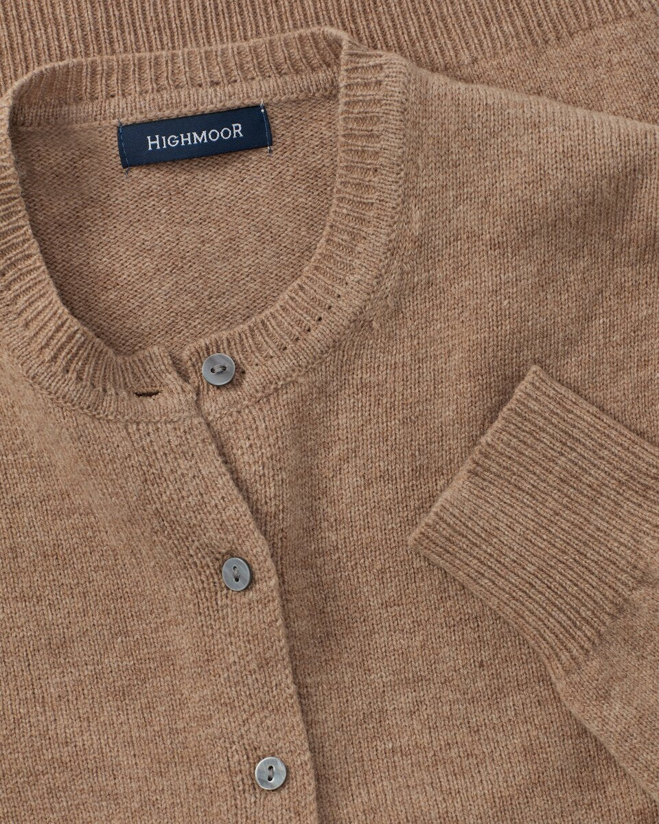 Highmoor Lambswool cardigan (Beige)