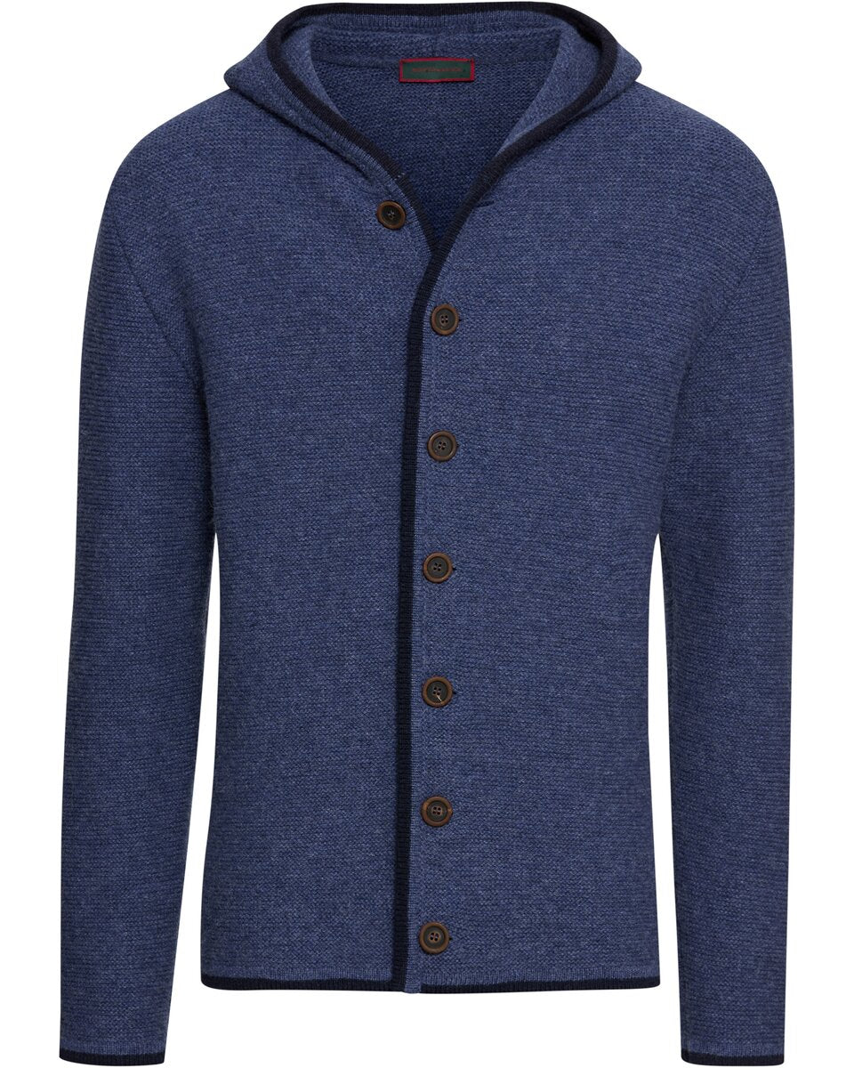 Reitmayer Left-handed cardigan with hood (Blue/Navy)