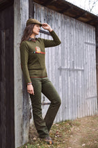 Parforce Women's sweater with a pheasant motif (Olive)