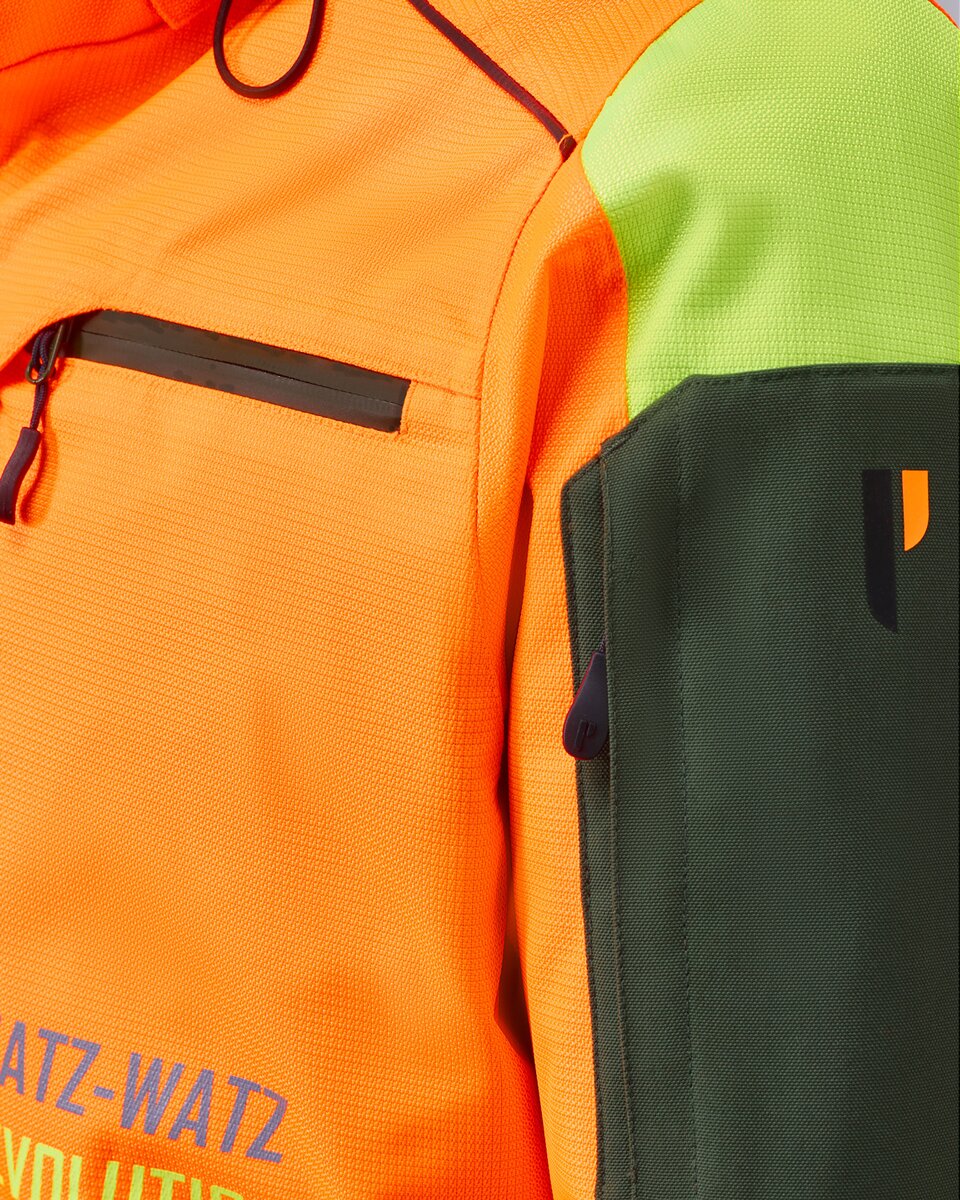 Parforce Hatz-Watz Waterproof hunting jacket (Signal orange/olive)