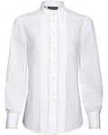 Reitmayer Stand-up collar blouse with lace (White)