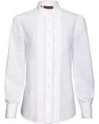 Reitmayer Stand-up collar blouse with lace (White)
