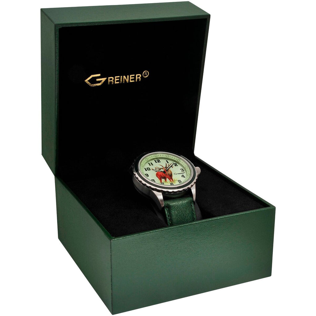 Greiner Watch seat (Motif "Deer" - leather bracelet (Greiner: 1.00.1-E-L))