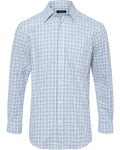 Highmoor Long-sleeved Tattersall check shirt (White blue)