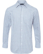 Highmoor Long-sleeved Tattersall check shirt (White blue)