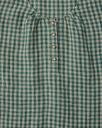 Luis Steindl Half-sleeve Vichy linen blouse (Green)