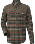 Parforce Spessart hunting shirt with snap fasteners (Olive/red checkered)