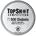 TOPSHOT Competition 4.5 mm diabolo smooth (Caliber 4.50) — Pack of 500 pcs