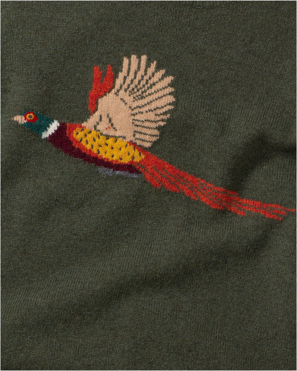 Parforce Women's sweater with a pheasant motif (Olive)