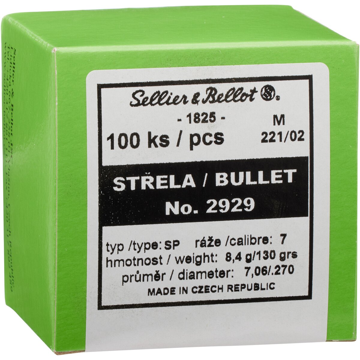 Sellier & Bellot Bullets .277 9.4g/130 grs. Tlm (Kaliber .277) — Pack of 100 pcs