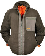 Hubertus Reversible fleece jacket (Olive/signal camo)