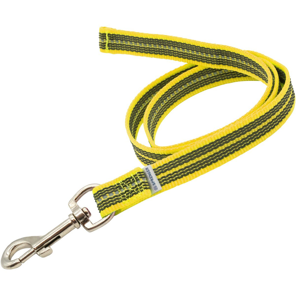 Sprenger Rubberized dog leash without hand strap (Signal yellow – length 2 m)