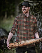 Parforce Shirt Thüwa (Olive/red checkered)