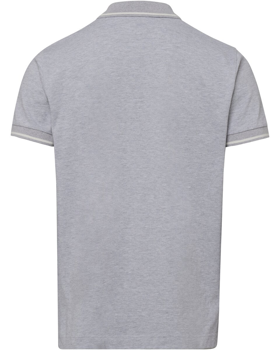 Reitmayer Piqué polo shirt with deer (Gray melange)