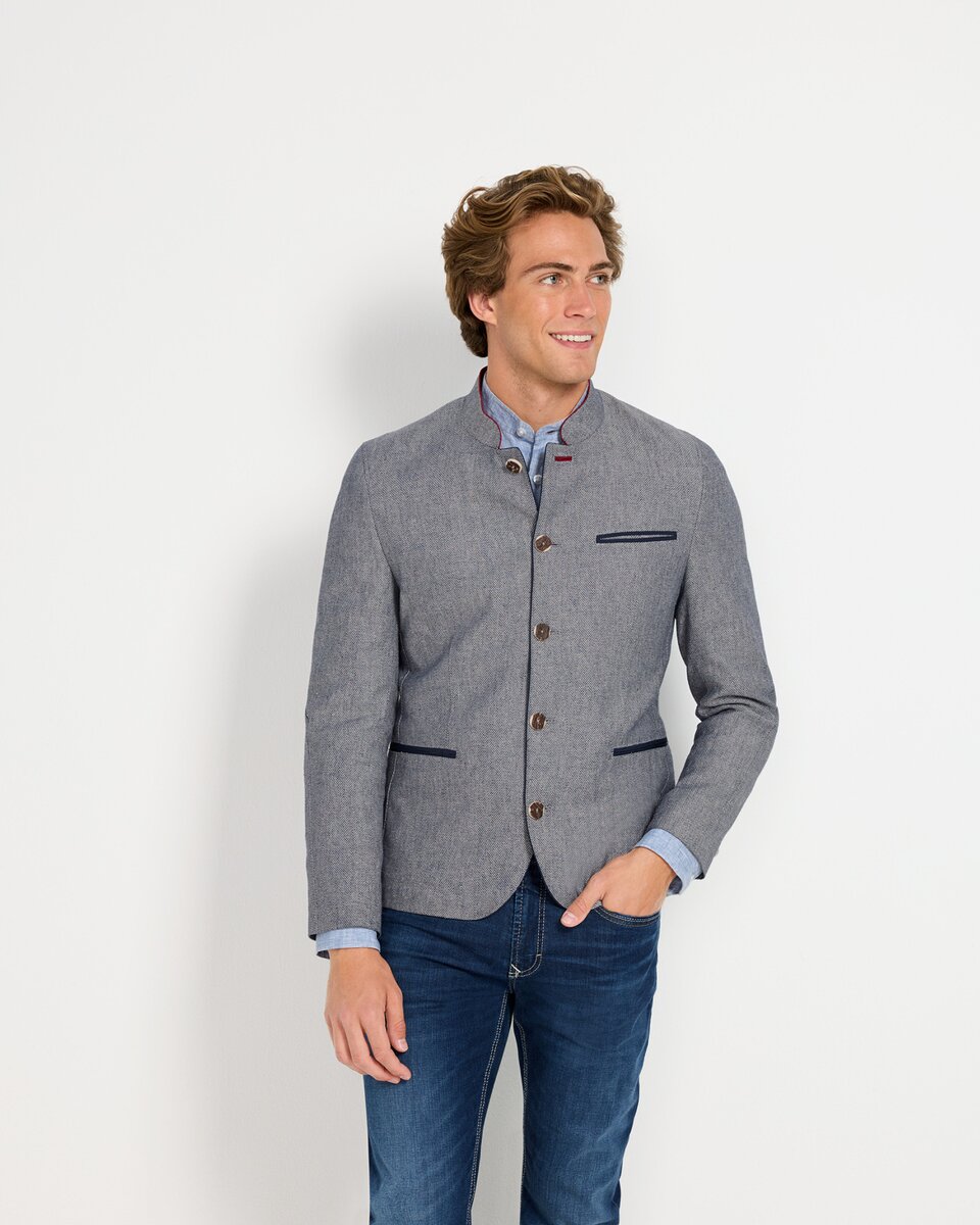 Reitmayer Jacket with embroidery (Grey/Blue)