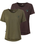 Parforce Women's T-shirts 2-pack (Olive/brown)