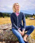 Reitmayer Cardigan with jacquard pattern (Blue)