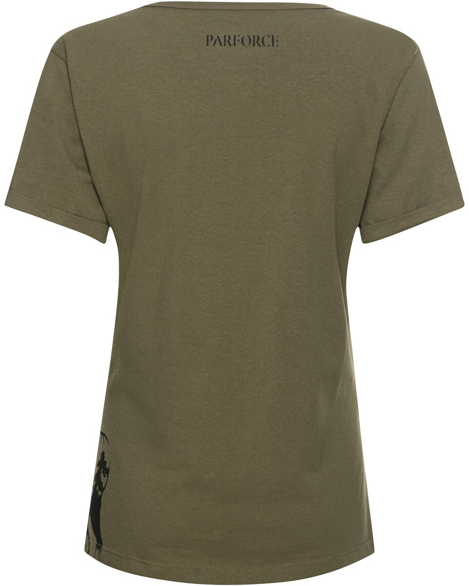 Parforce Women's T-Shirt Deer Print (Olive)