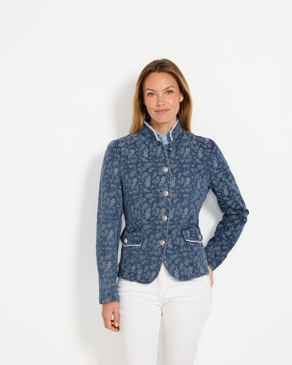 Reitmayer Paisley jacket with fringe (Blue)