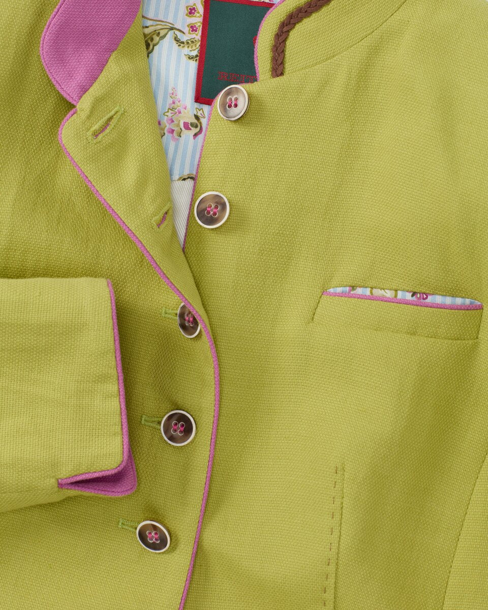 Reitmayer Stand-up collar jacket with contrast (Green)