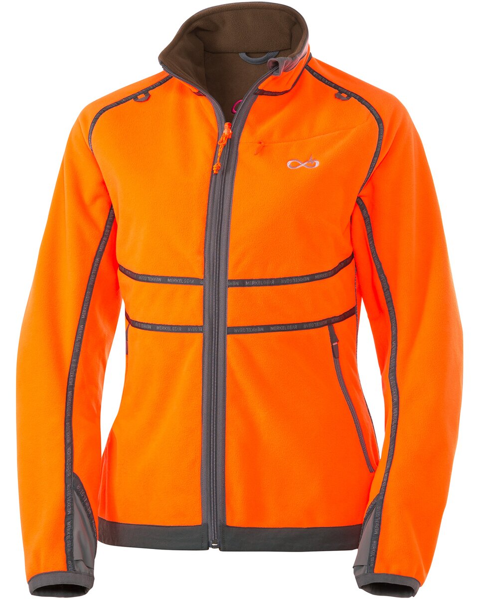 Merkel Gear Women's reversible fleece jacket HELIX (Olive/orange)