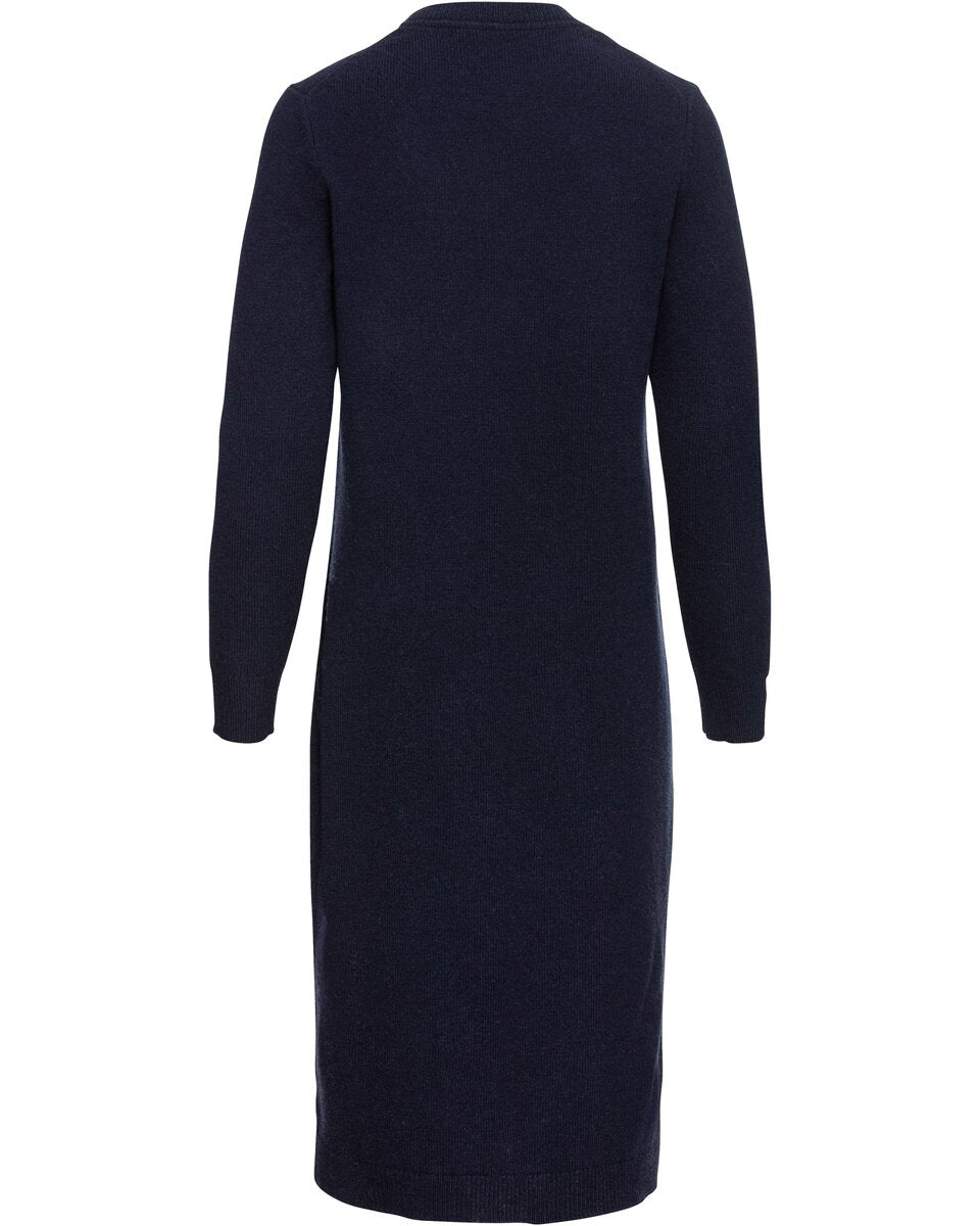 Highmoor Knitted dress with round neck (Blue)
