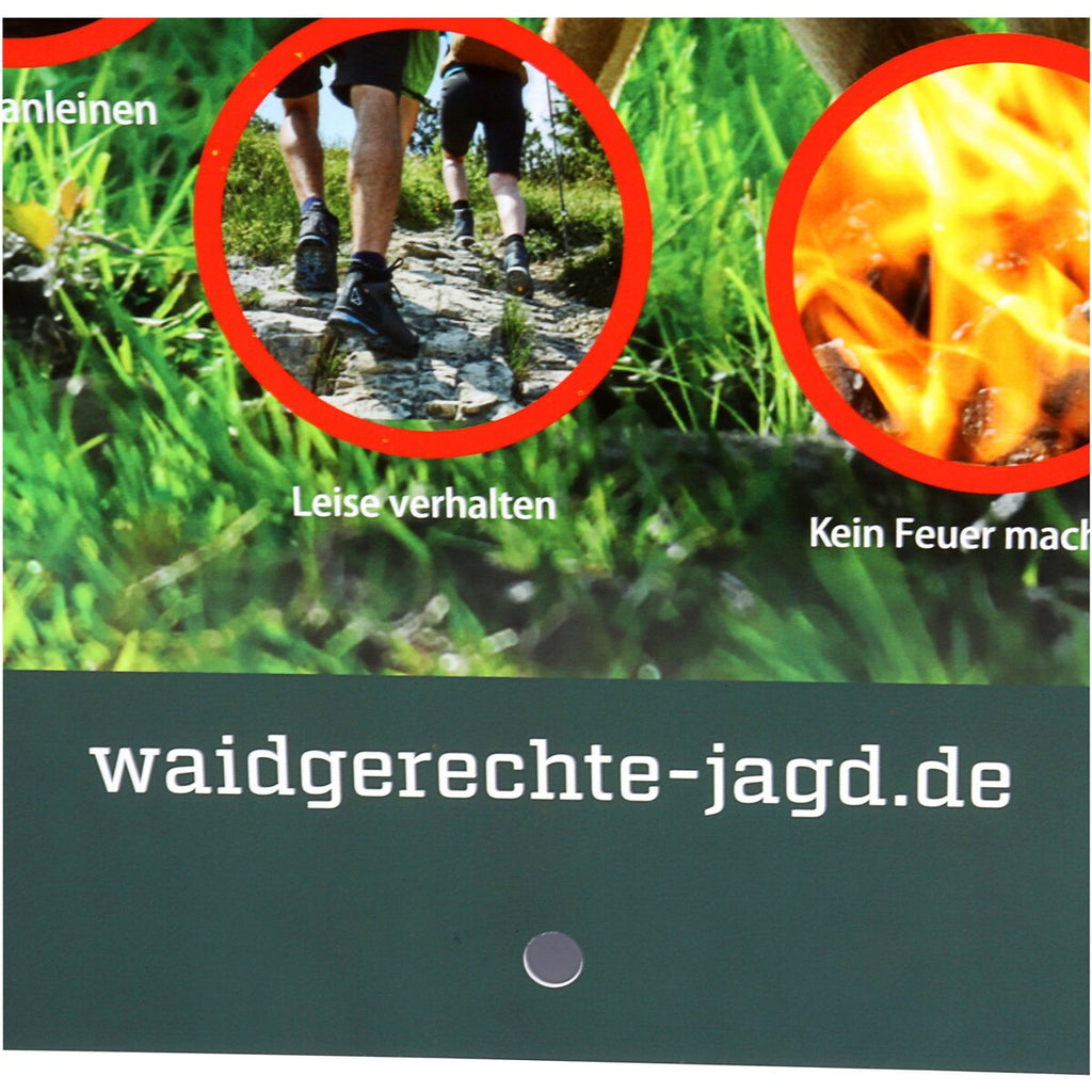 Waidgerechte Jagd Respect for wildlife sign – pack of 3