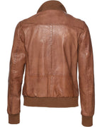 Brigitte von Schönfels Nappa leather jacket (Cognac)