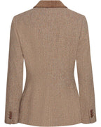 Reitmayer Herringbone blazer with corduroy collar (Brown beige)