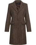 Highmoor Herringbone coat (Dark brown)