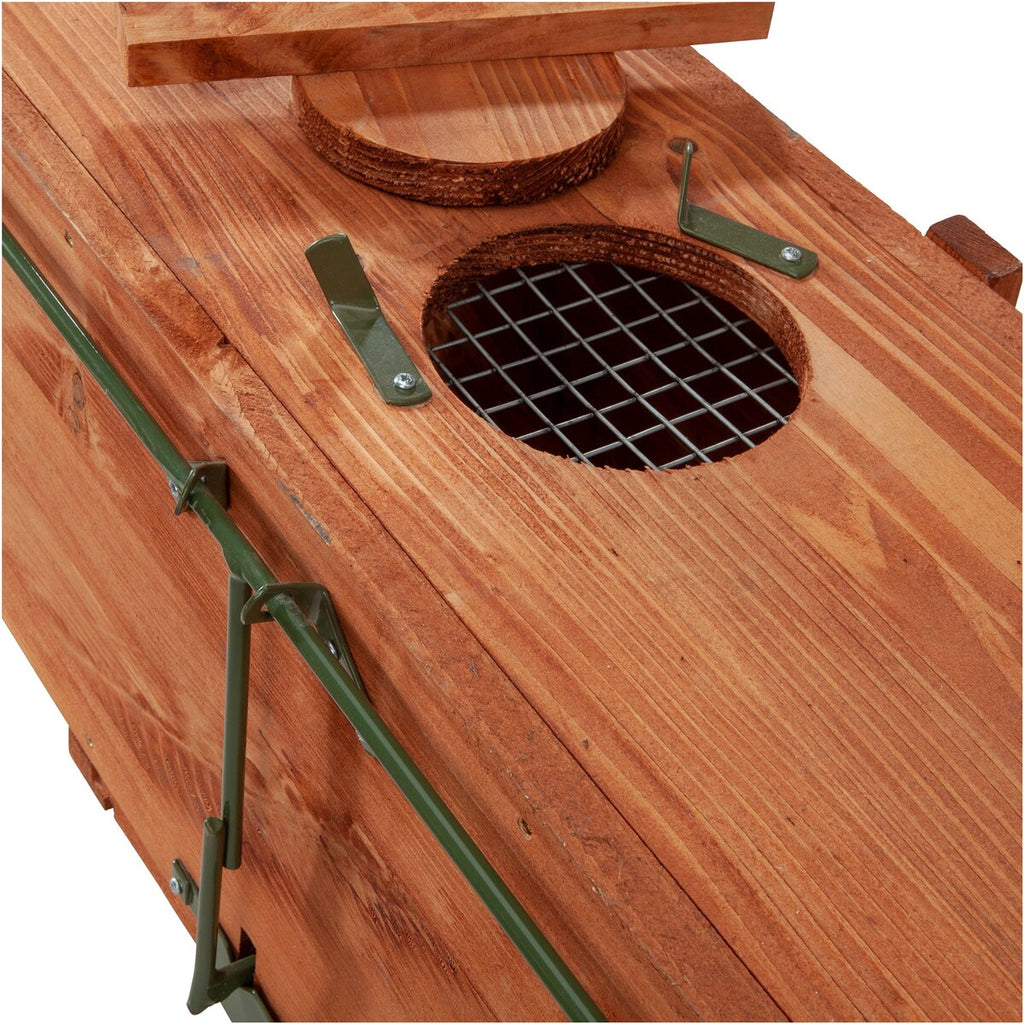 Two-door wooden box latch (Dimensions (LxWxH) 150x30x30 cm, weight 22 kg)