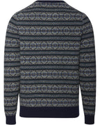 Highmoor Jacquard sweater (Navy/Green)