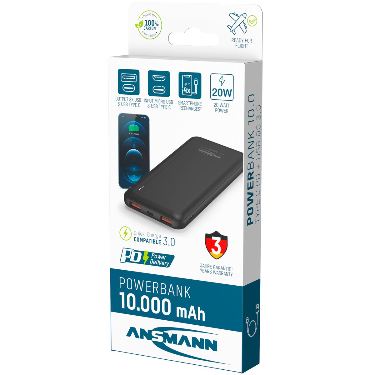 Ansmann Powerbank 10,000 mAh