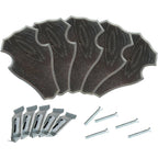 EUROHUNT Set of trophy signs roebuck + mounting brackets – 5 pieces (Dark oak (stained))