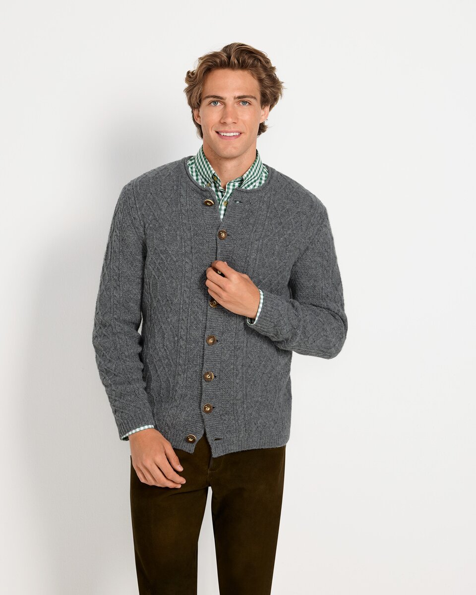 Luis Steindl Cable cardigan (Gray melange)