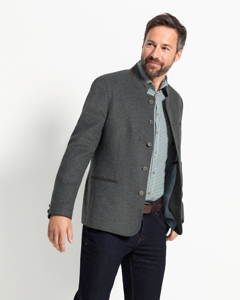 Reitmayer Single-breasted jacket (Dark grey/green)