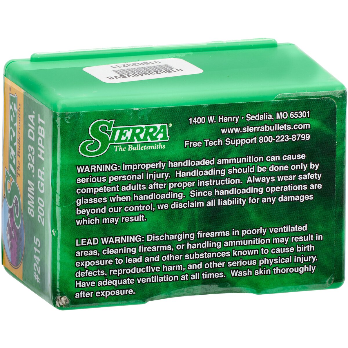 Sierra Bullets .323 13.0g/200grs. HPBT (Caliber .323 (8 mm S)) — Pack of 100 pcs