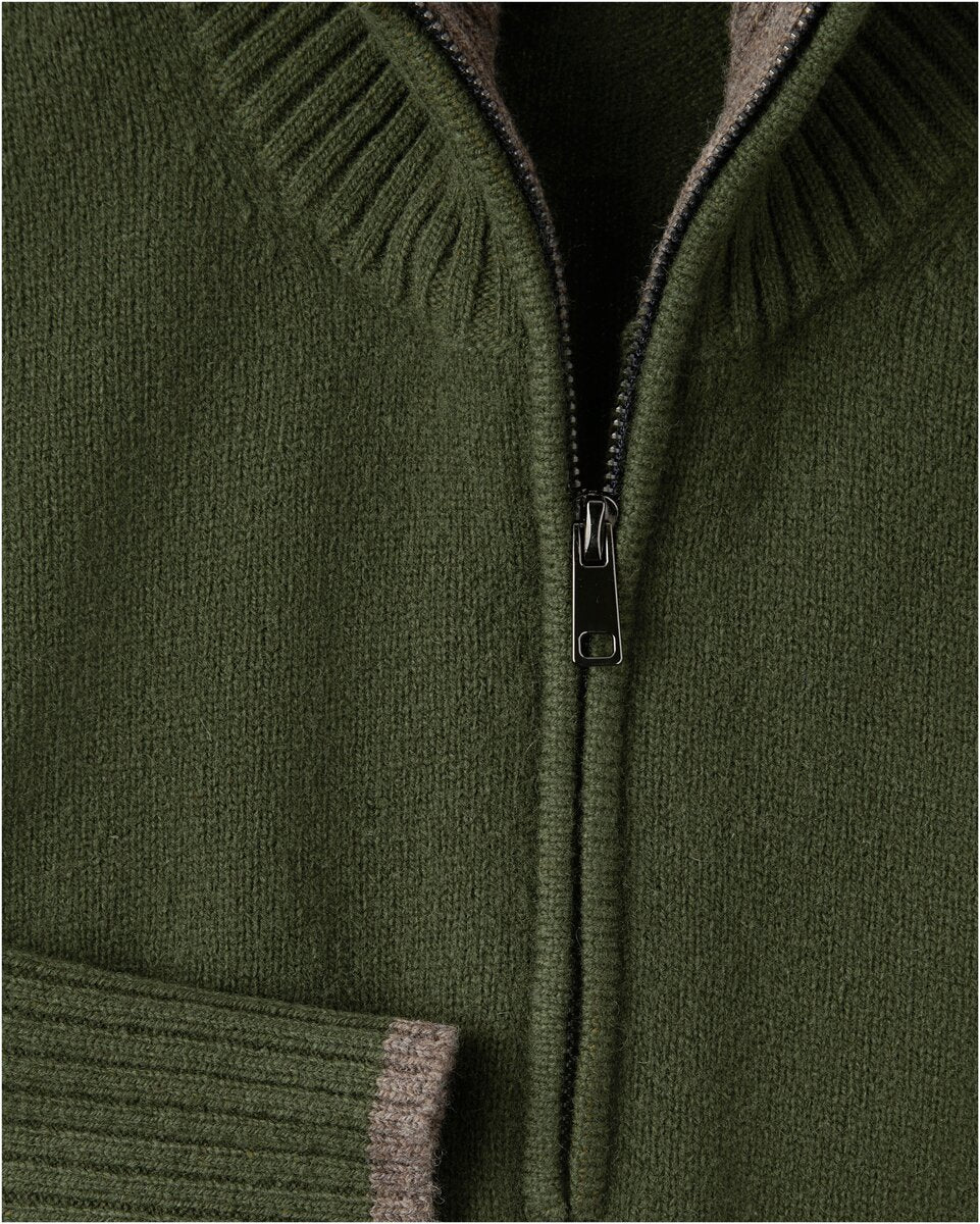 Highmoor Troyer with collar contrast (Green)