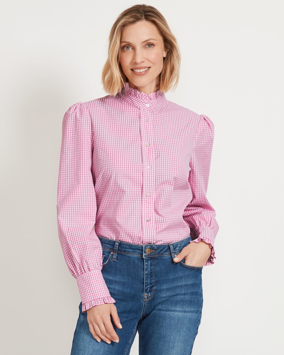 Reitmayer Vichy check blouse (Rose)