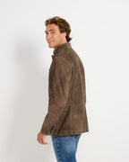 Reitmayer Leather jacket with stand-up collar (Cognac)
